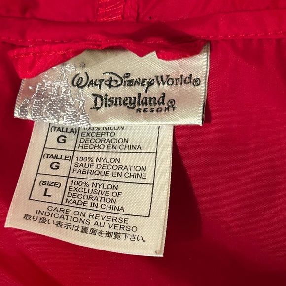 Vintage Disney World WDW Est. 1971 Mickey Mouse Red Windbreaker Jacket Sz L. - Picture 7 of 10